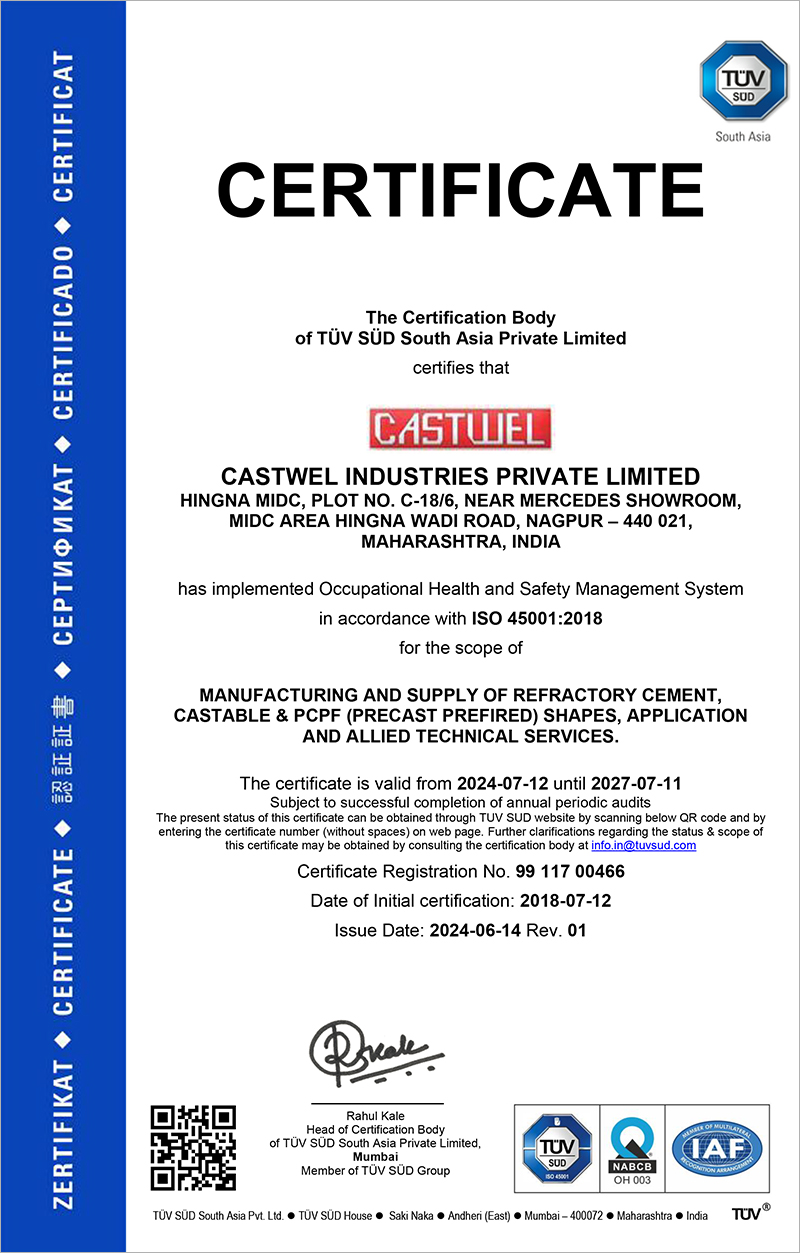 Castwel ISO Certificate